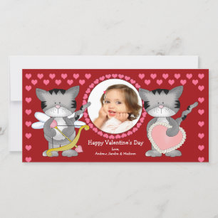 Cute Cats Valentine's Day Feiertagskarte