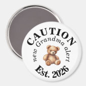 Cute CAUTION new Grandma alert Magnet (Vorderseite/Rückseite)
