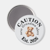 Cute CAUTION new Grandma alert Magnet (Vorderseite/Rückseite)