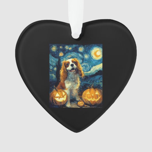 Cute Cavalier King Charles Spaniel Dog Halloween J Ornament (Vorderseite)