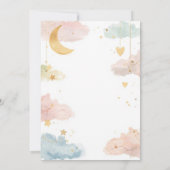 Cute Celestial Baby Shower Invitation | Watercolor Einladung (Rückseite)