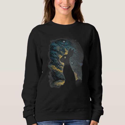 Cute Celestial Bunny for astrology Sweatshirt (Vorderseite)