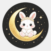 Cute Celestial Easter Bunny Sticker (Vorderseite)