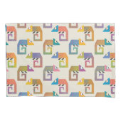 Cute Chameleon Pattern on Cream Kissenbezug (Vorderseite)