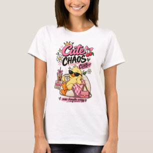 Cute Chaos Club Delulu-Ente-Ästhetik T-Shirt