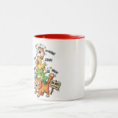 Cute Chaotic Animal Stack Meme – Available on Tees Zweifarbige Tasse (VorderseiteRechts)