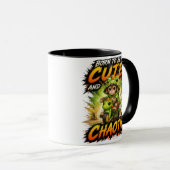 Cute Chaotic Dino Mug Funny Kawaii Tasse (VorderseiteRechts)