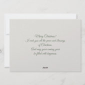 Cute charming owl Christmas Feiertagskarte (Rückseite)