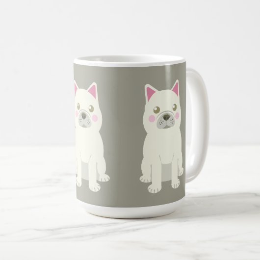 Cute Cheeks French Bulldog Kaffeetasse (VorderseiteRechts)