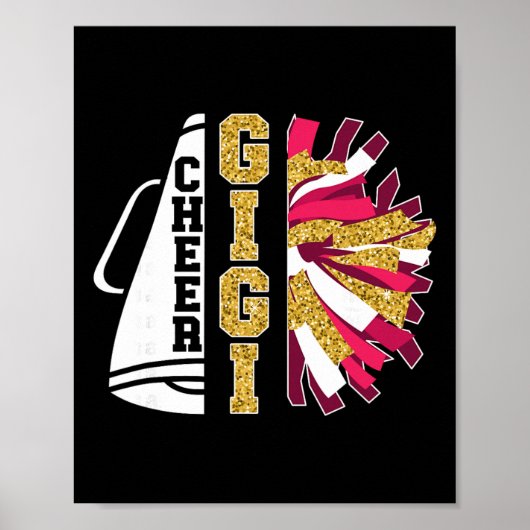 Cute Cheer Gigi Of A Cheerleader Gigi Grandma  Poster (Vorne)