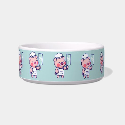 Cute Chef Pig with Cleaver Napf (Vorderseite)