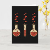 Cute Chemistry Valentine Laboratory Teacher Heart  Karte (Gelbe Blume)