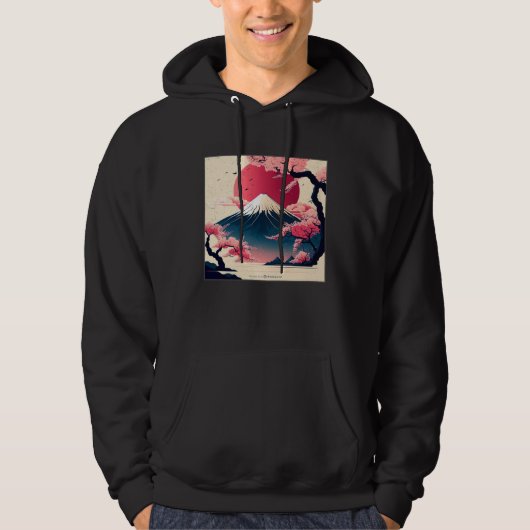 Cute Cherry Blossom Illustration Pink Women Kids Hoodie (Vorderseite)