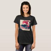 Cute Cherry Blossom Illustration Pink Women Kids T-Shirt (Vorne ganz)