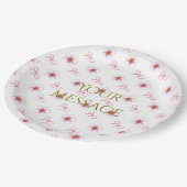 Cute Cherry Blossom Ribbon Design  Pappteller (Schrägansicht)