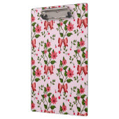 Cute Cherry Bow floral Pattern  Klemmbrett (Links)