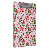 Cute Cherry Bow floral Pattern  Klemmbrett (Rechts)