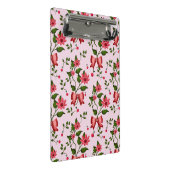 Cute Cherry Bow floral Pattern  Mini Klemmbrett (Schrägansicht)