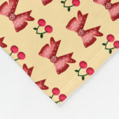 Cute Cherry Bow Seamless Pattern Pink Aesthetic Ka Fleecedecke (Ecke)