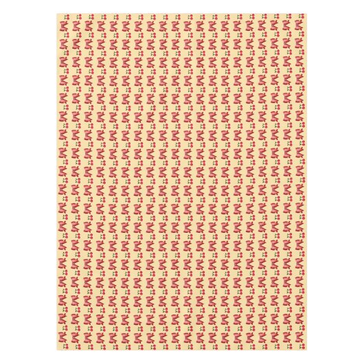 Cute Cherry Bow Seamless Pattern Pink Aesthetic Ka Tischdecke (Vorderseite)