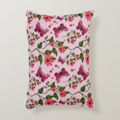 Cute Cherry Butterfly Pattern, Glossy Kawaii Fruit Dekokissen (Vorderseite(Vertikal))