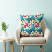 Cute Cherry Butterfly Pattern, Glossy Kawaii Fruit Kissen (Stuhl )