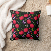 Cute Cherry Butterfly Pattern, Glossy Kawaii Fruit Kissen (Decke)