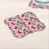 Cute Cherry Butterfly Pattern, Glossy Kawaii Fruit Untersetzer (angewinkelt)