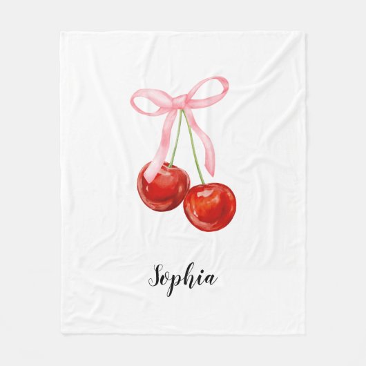 Cute Cherry Coquette Baby Blanket Fleecedecke (Vorderseite)