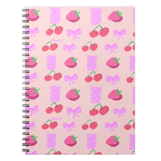 Cute cherry notebook notizblock (Vorderseite)