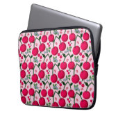 Cute Cherry  Pattern, Glossy Kawaii Fruit Laptopschutzhülle (Vorderseite Links)