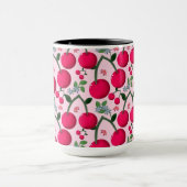 Cute Cherry  Pattern, Glossy Kawaii Fruit Tasse (Zentrum)