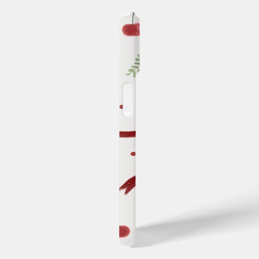 Cute Cherry & Red Ribbon Pattern Phone Case (Rückseite / Rechts)