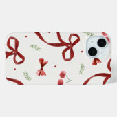 Cute Cherry & Red Ribbon Pattern Phone Case (Rückseite (Horizontal))