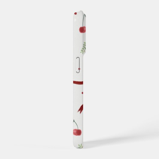 Cute Cherry & Red Ribbon Pattern Phone Case iPhone Hülle (Rechte Seite)