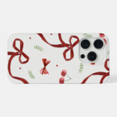 Cute Cherry & Red Ribbon Pattern Phone Case iPhone Hülle (Rückseite (Horizontal))