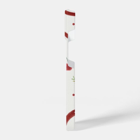 Cute Cherry & Red Ribbon Pattern Phone Case iPhone Hülle (Linke Seite)