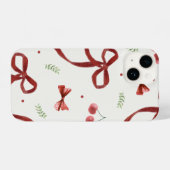 Cute Cherry & Red Ribbon Pattern Phone Case iPhone Hülle (Rückseite (Horizontal))