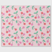 Cute cherry seamless pattern design. Vintage illus Geschenkpapier (Flach)