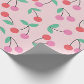 Cute cherry seamless pattern design. Vintage illus Geschenkpapier (Ecke)