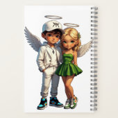 Cute Cherub Angels Spiral Notebook Notizblock (Rückseite)