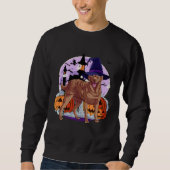 Cute Chesapeake Bay Retriever Halloween Witch Pump Sweatshirt (Vorderseite)