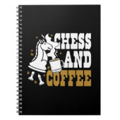 Cute Chess and Coffee Chess Lover Knight Art Notizblock (Vorderseite)
