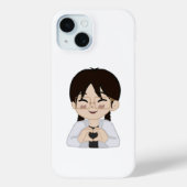 Cute Chibi Heart Hands iPhone Case (Rückseite)