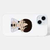 Cute Chibi Heart Hands iPhone Case (Rückseite (Horizontal))