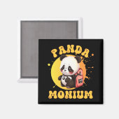 Cute Chibi Kawaii Panda Name School Year On Back B Magnet (Vorderseite/Rückseite)