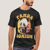 Cute Chibi Kawaii Panda Name School Year On Back B T-Shirt (Vorderseite)