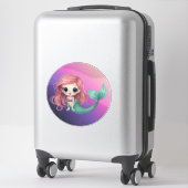 Cute Chibi Mermaid Sticker (Koffer)