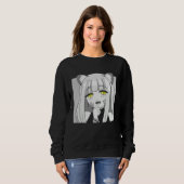 Cute Chibi Neko Girl with Smug Smile Sweatshirt (Vorne ganz)