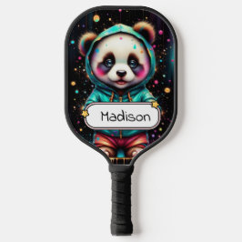 Cute Chibi Panda Customizable Pickleball Schläger